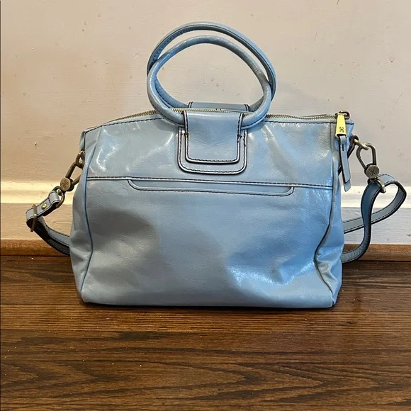Hobo Shelia Medium Blue Leather Handbag - Picture 3 of 8